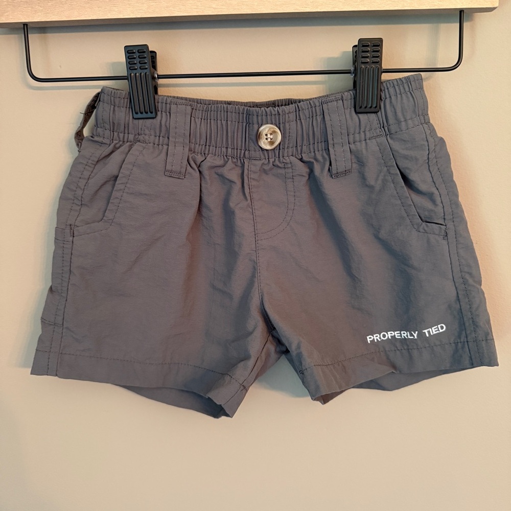 Properly Tied Boys Mallard shorts - Charcoal Grey